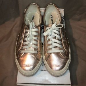 Superga Rose Gold Sneakers Sz 40 GUC
